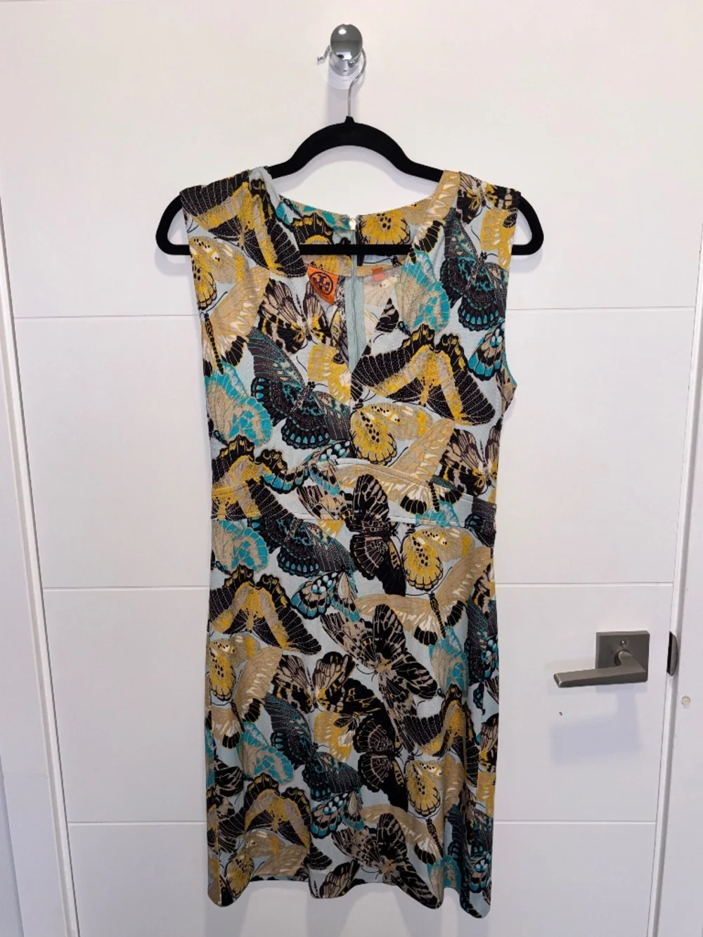 Tory Burch Butterfly Print Sleeveless Sheath Dress Size S